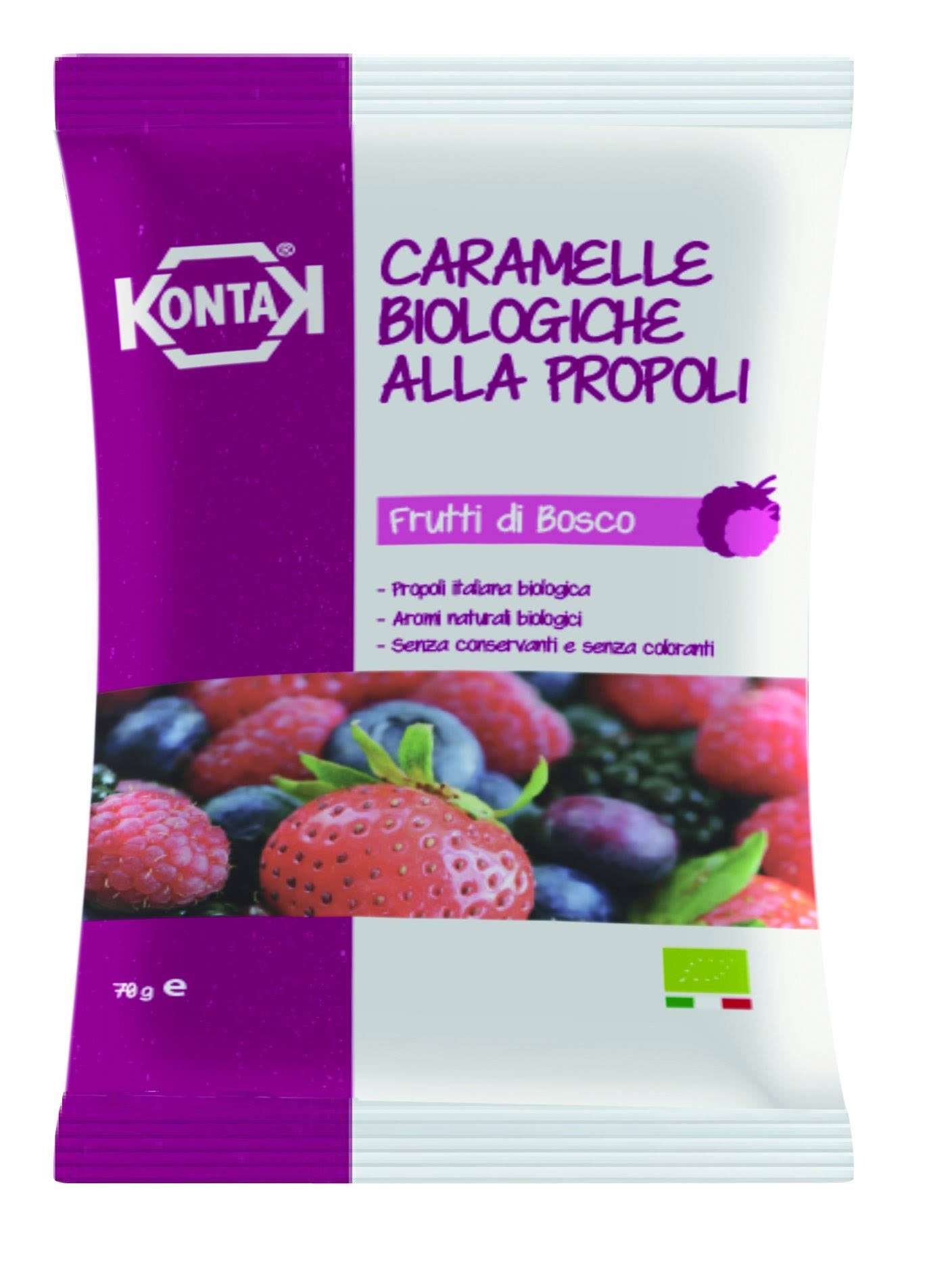 Caramelle con Propoli in busta da 70 gr. Frutti di bosco
