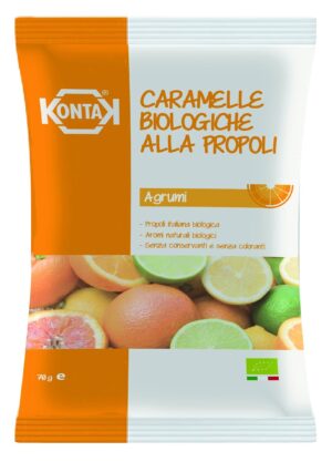 Caramelle con Propoli in busta da 70 gr. Agrumi