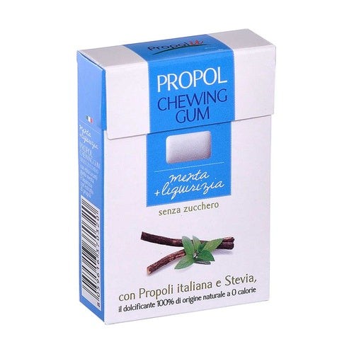 Chewing Gum alla Propoli con Stevia 25 gr. Menta Liquirizia