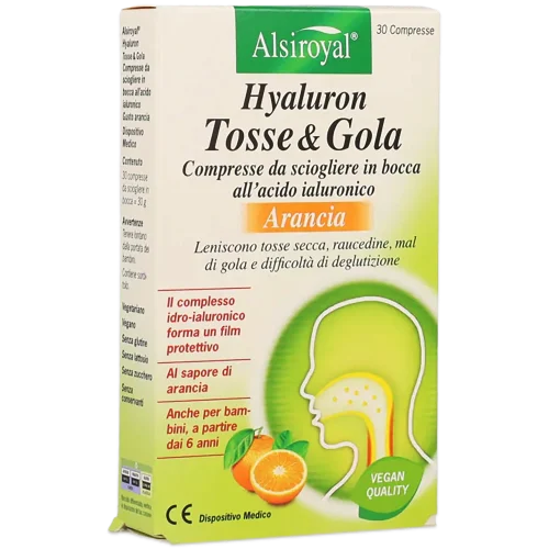 Hyaluron Tosse e Gola 30 cpr. Arancia – Dispositivo  Medico